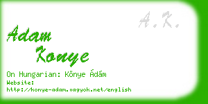 adam konye business card